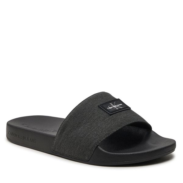 Calvin Klein Jeans Natikače Calvin Klein Jeans Slide Washed Diff YM0YM00949 Black Salt/Pepper BEH