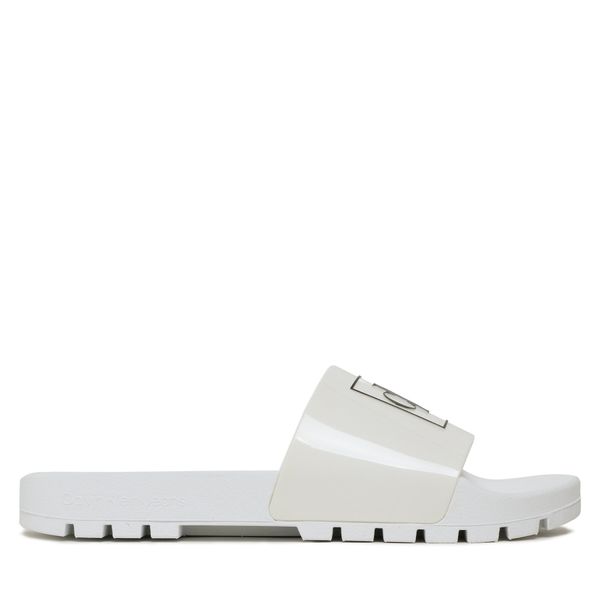 Calvin Klein Jeans Natikače Calvin Klein Jeans Truck Slide Monogram Rubber M YM0YM00591 White YBR
