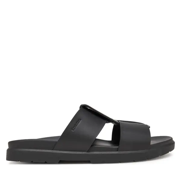 Calvin Klein Natikače Calvin Klein Lug Sandal Double T Lth HM0HM01734 Crna