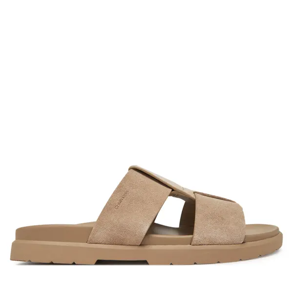 Calvin Klein Natikače Calvin Klein Lug Sandal Double T Su HM0HM01800 Smeđa