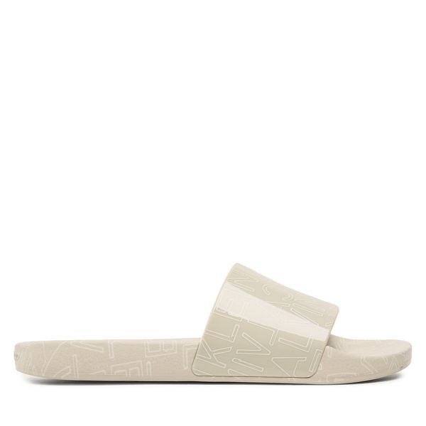 Calvin Klein Natikače Calvin Klein Pool Slide Rubber HM0HM01062 Outline Mono Beige 0F5