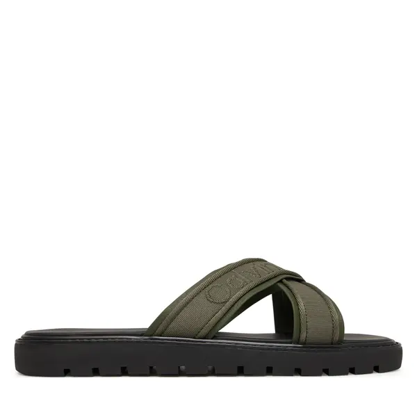 Calvin Klein Natikače Calvin Klein Sq Molded Sandal Xcross Wb HM0HM02101 Zelena