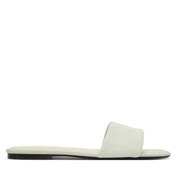 Calvin Klein Natikače Calvin Klein Square Flat Sndl Canvas Hw HW0HW03129 Bijela