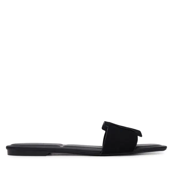 Calvin Klein Natikače Calvin Klein Square Flat Sndl Embl Suede HW0HW03055 Crna