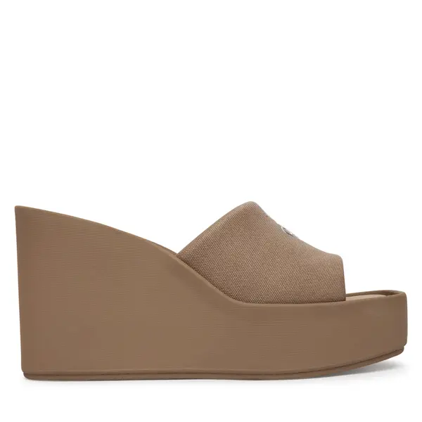 Calvin Klein Natikače Calvin Klein Wedge 70 Sndl Canv Mg HW0HW03134 Bež