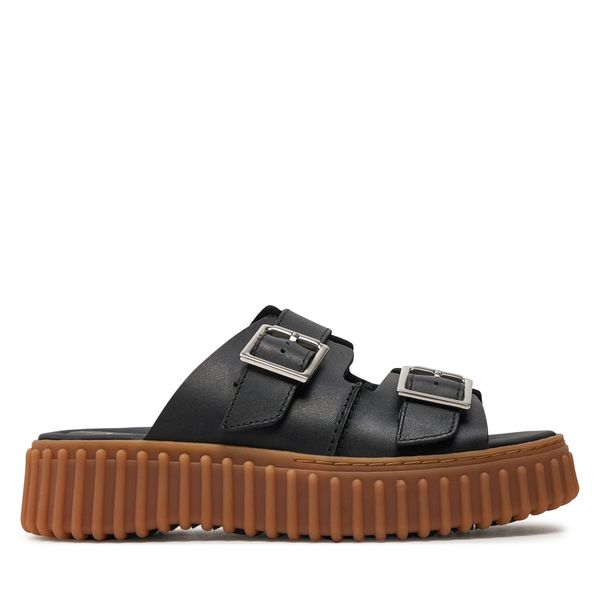 Clarks Natikače Clarks Torhill Slide 26176428 Black Leather