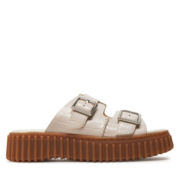 Clarks Natikače Clarks Torhill Slide 26176430 Cream Interest