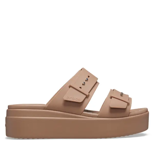Crocs Natikače Crocs Brooklyn Low Wedge Sandal W 207431 Bež
