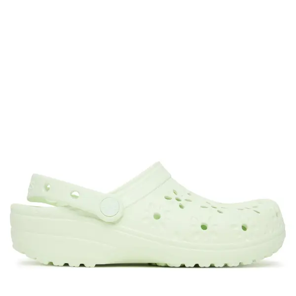 Crocs Natikače Crocs Classic Floral Cut-Out Clog 210927 Zelena