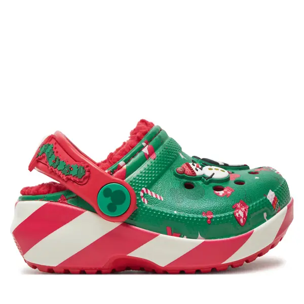 Crocs Natikače Crocs Classic Mickey Xmass Lined Clog T 210815 Zelena