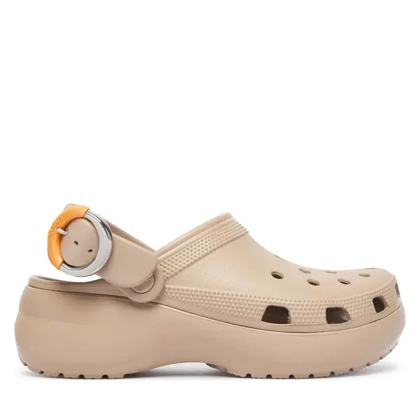 Crocs Natikače Crocs Classic Platform Buckle Clog 213230 Bež