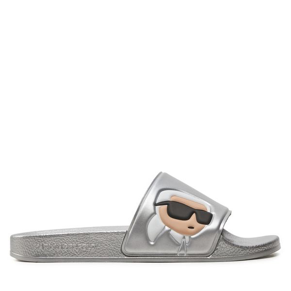 KARL LAGERFELD Natikače KARL LAGERFELD KL80905N Silver Rubber VSL