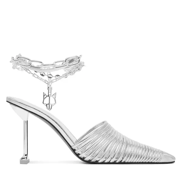 Naked Wolfe Natikače Naked Wolfe Chromed 00078 Srebrna