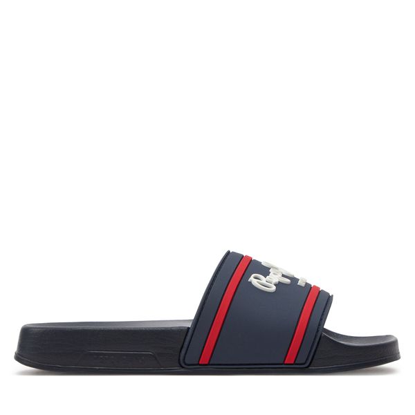 Pepe Jeans Natikače Pepe Jeans Slider Logo B PBS70054 Tamnoplava