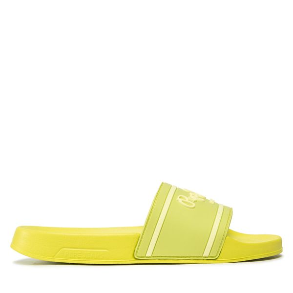 Pepe Jeans Natikače Pepe Jeans Slider Logo Woman PLS70112 Acid Green 628