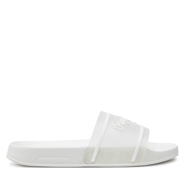 Pepe Jeans Natikače Pepe Jeans Slider Translucent W PLS70147 Bijela