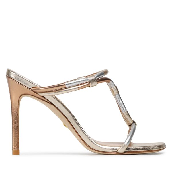 Stuart Weitzman Natikače Stuart Weitzman Woven Knot 100 Sanda SA620 Liquid Metallic