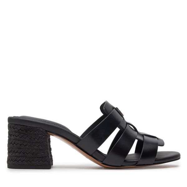 Tommy Hilfiger Natikače Tommy Hilfiger Block Mid Heel Leather Sandal FW0FW08049 Black BDS