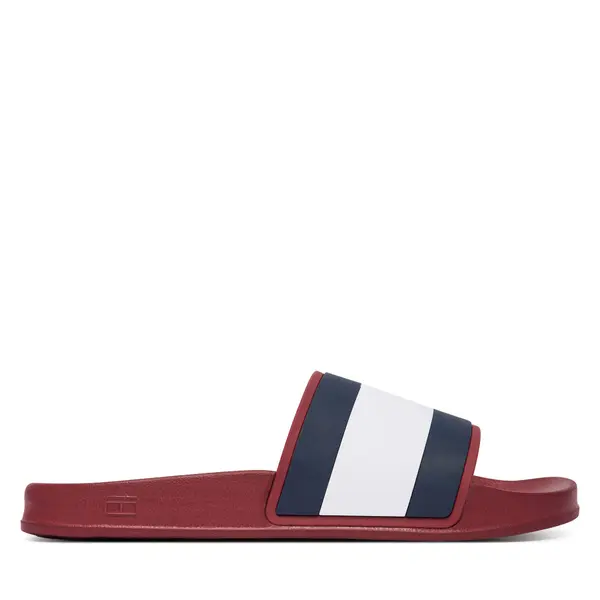 Tommy Hilfiger Natikače Tommy Hilfiger Core Hilfiger Flag Pool Slide FM0FM05798 Tamnocrvena