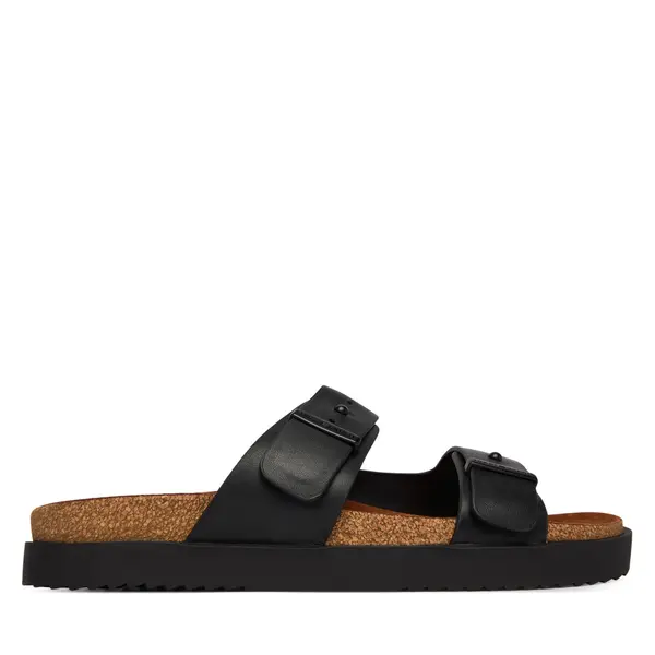 Tommy Hilfiger Natikače Tommy Hilfiger Cork Adjustable Lth Sandal FM0FM05754 Crna