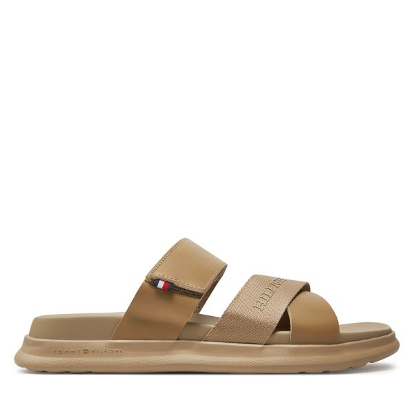 Tommy Hilfiger Natikače Tommy Hilfiger D Density Hilfiger Mix Sandal FM0FM05004 Bež