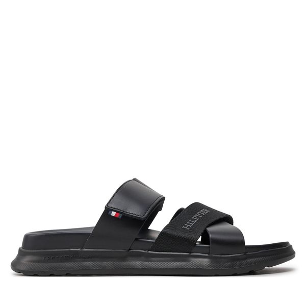 Tommy Hilfiger Natikače Tommy Hilfiger D Density Hilfiger Mix Sandal FM0FM05004 Crna
