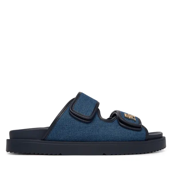 Tommy Hilfiger Natikače Tommy Hilfiger Double Strap Denim Sandal FW0FW09123 Plava