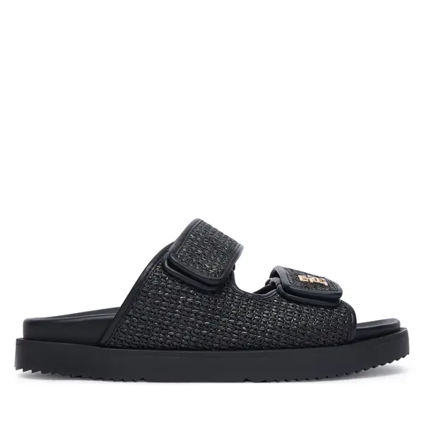 Tommy Hilfiger Natikače Tommy Hilfiger Double Strap Raffia FW0FW09122 Crna