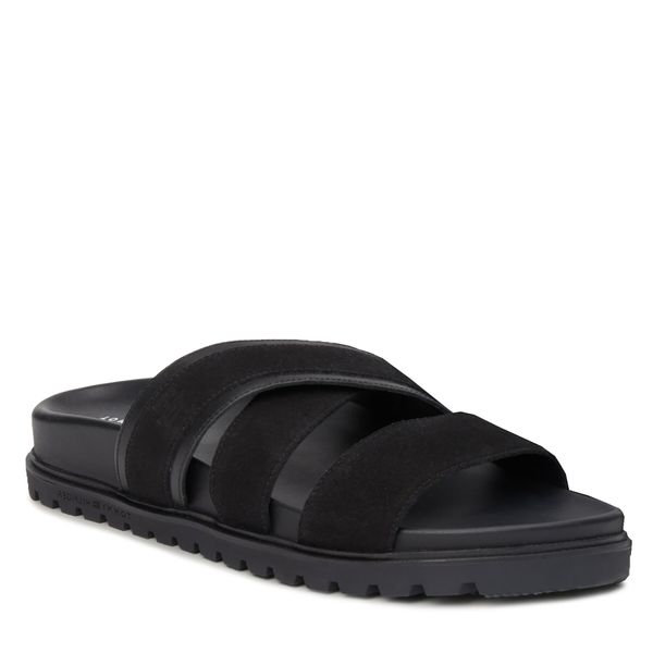 Tommy Hilfiger Natikače Tommy Hilfiger Elevated Th Criss Suede Sandal FM0FM05065 Black BDS
