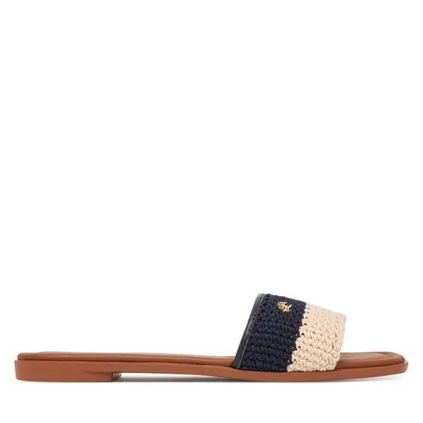 Tommy Hilfiger Natikače Tommy Hilfiger Flat Mule Crochet FW0FW09513 Tamnoplava
