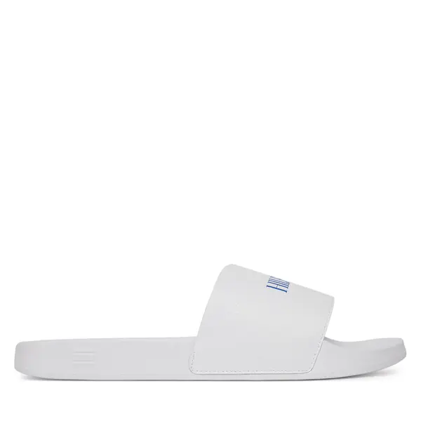 Tommy Hilfiger Natikače Tommy Hilfiger Hilfiger Print Tumble Pool Slide FM0FM05505 Bijela