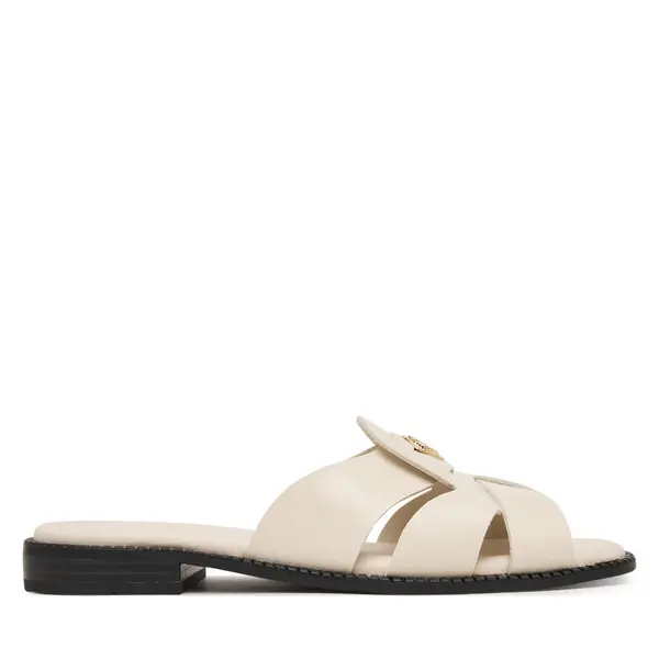 Tommy Hilfiger Natikače Tommy Hilfiger Leather Crest Square Toe Sandals FW0FW09126 Krem
