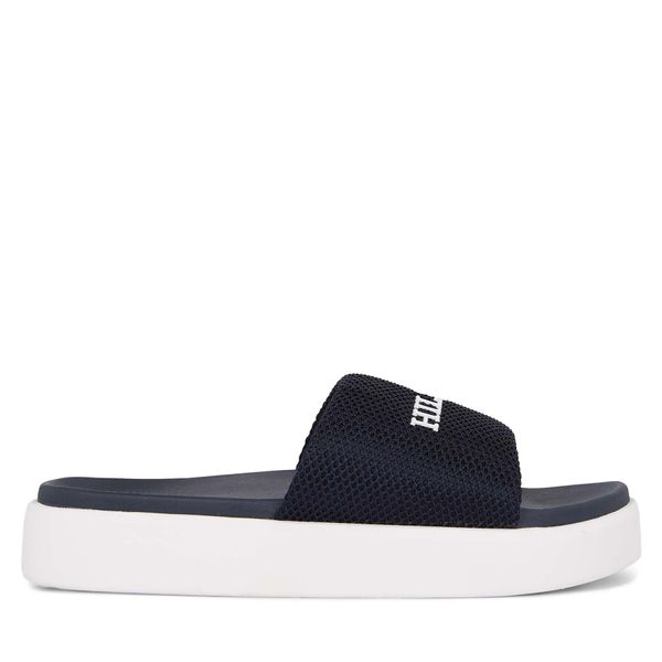 Tommy Hilfiger Natikače Tommy Hilfiger Platform Mesh Pool Slide FW0FW07828 Space Blue DW6