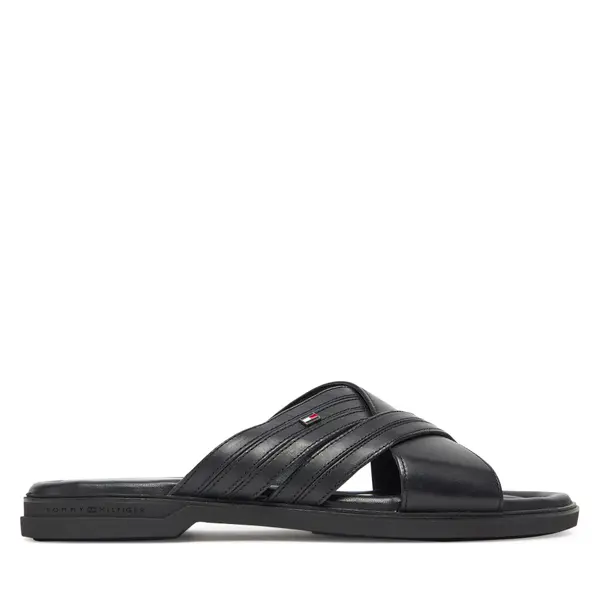 Tommy Hilfiger Natikače Tommy Hilfiger Premium Hilfiger Cc Lth Sandal FM0FM05504 Crna
