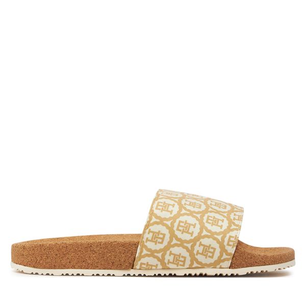 Tommy Hilfiger Natikače Tommy Hilfiger Th Emblem Cork Slide FW0FW07848 Bež