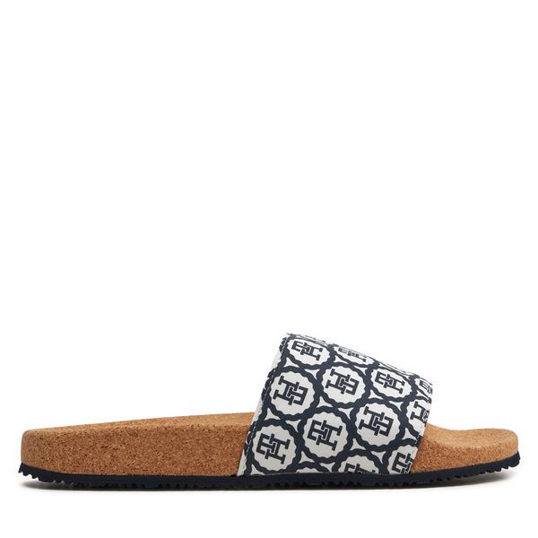 Tommy Hilfiger Natikače Tommy Hilfiger Th Emblem Cork Slide FW0FW07848 Tamnoplava