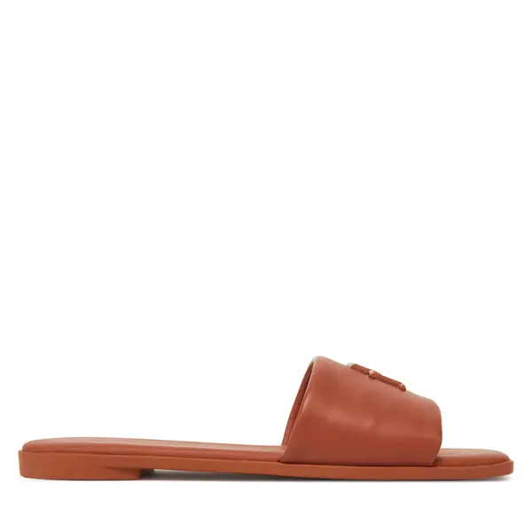 Tommy Hilfiger Natikače Tommy Hilfiger Th Logo Hardware Leather Mule FW0FW08806 Smeđa