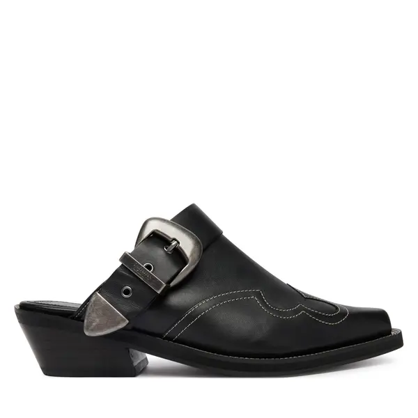 Tommy Jeans Natikače Tommy Jeans Archive Cowboy Mule Leather EN0EN03063 Crna