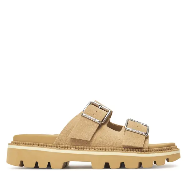 Tommy Jeans Natikače Tommy Jeans Tjw Double Strap Sandal Suede EN0EN02797 Smeđa