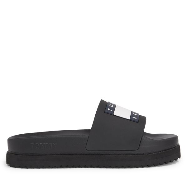 Tommy Jeans Natikače Tommy Jeans Tjw Elevated Flatform Slide EN0EN02451 Black BDS