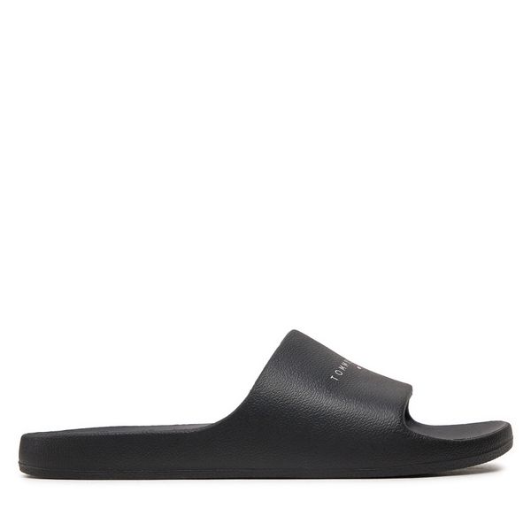 Tommy Jeans Natikače Tommy Jeans Tjw Printed Pu Pool Slide EN0EN02693 Black BDS
