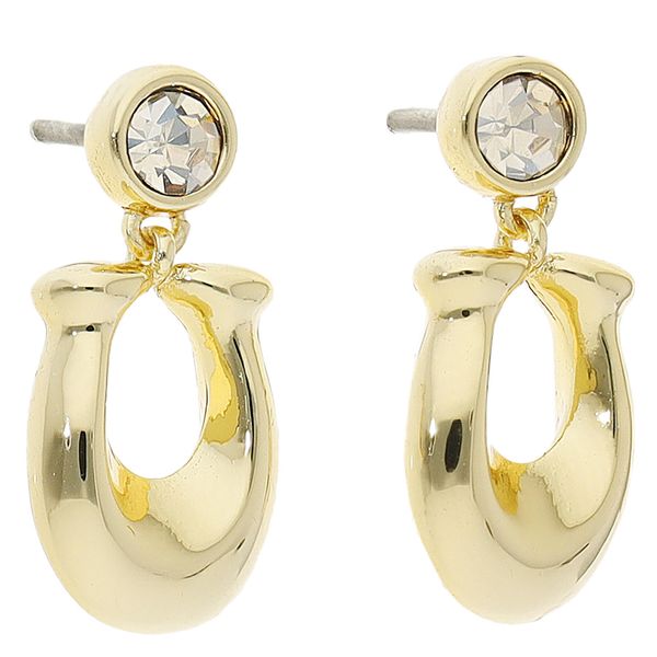 Coach Naušnice Coach C Crysl Ear C9345 Gold/Clear
