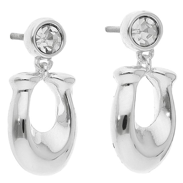 Coach Naušnice Coach C Crysl Ear C9345 Silver/Clear
