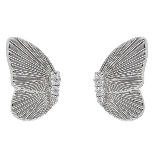 Fossil Naušnice Fossil Butterflies JFS00621040 Silver