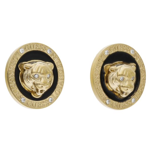 Guess Naušnice Guess JUBE01 360JW YELLOW GOLD/BLACK