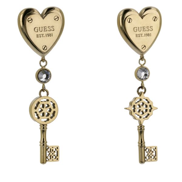 Guess Naušnice Guess JUBE04 217JW YELLOW GOLD