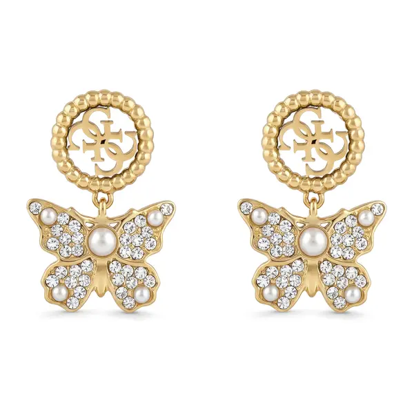 Guess Naušnice Guess JUBE06 132JW Zlatna