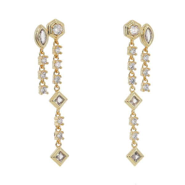 Luv AJ Naušnice Luv AJ Stellar Bezel Double Studs HOL22-E-SBDS-G Gold