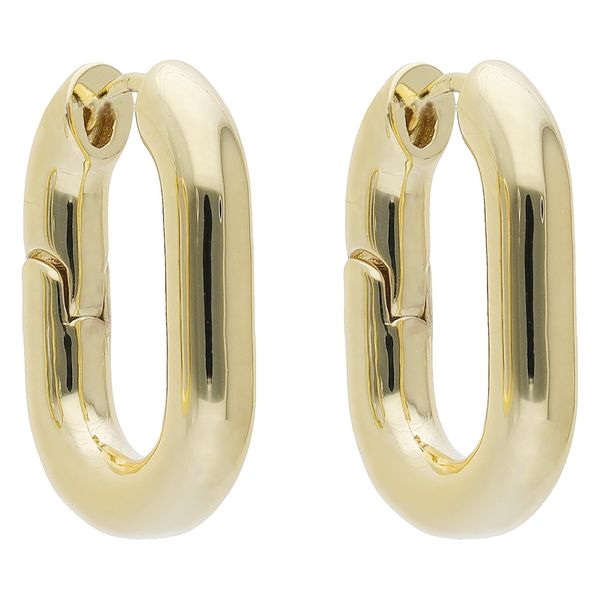 Luv AJ Naušnice Luv AJ Xl Chain Link Hoops CH8-E-XLCLH-G Gold