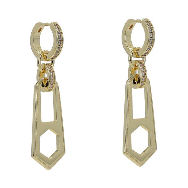 Luv AJ Naušnice Luv AJ Zipper Hoops HOL22-E-ZH-G Golden